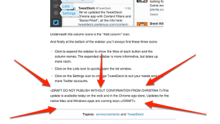 Illustration for article titled TweetDeck Redesign Hits a Tad Early, and Christina's Gonna Be Pissed